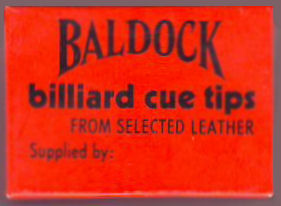 Baldock Billiard Cue Tips box